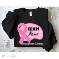 Personalize Team Name Breast Cancer Awareness Custom Sweatshirt thumb 2