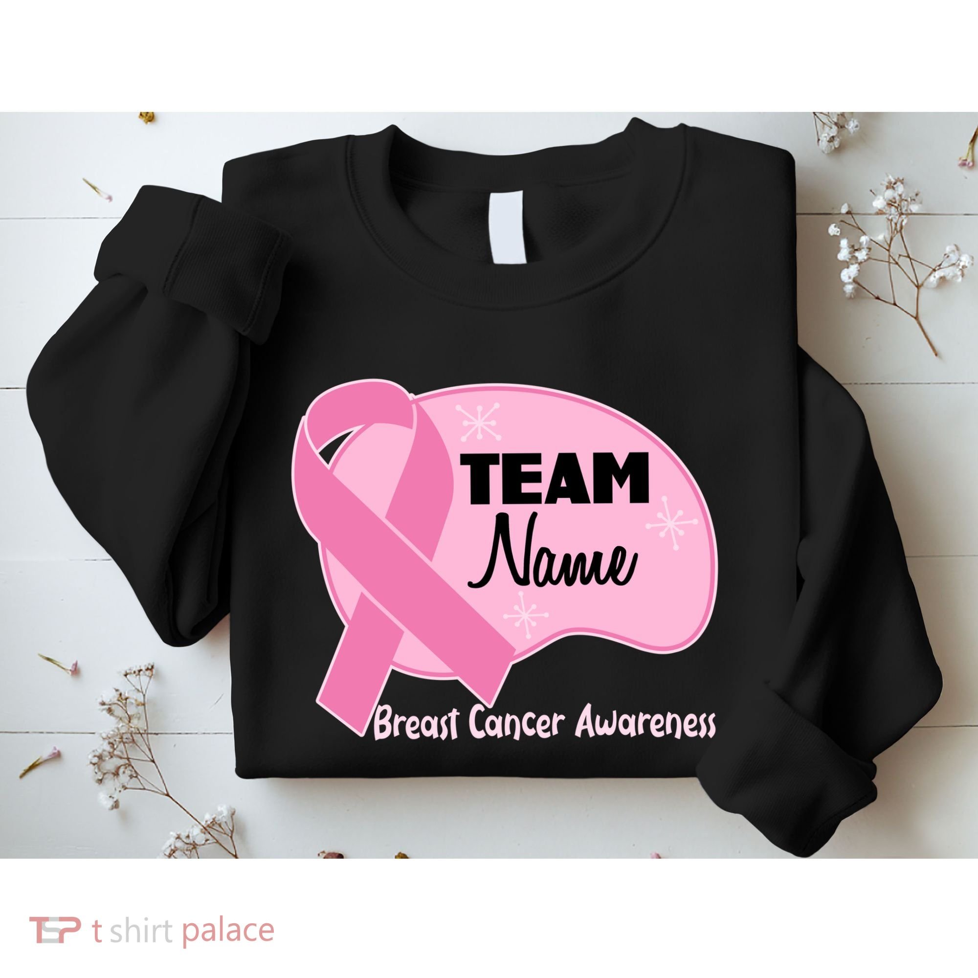 Personalize Team Name Breast Cancer Awareness Custom Sweatshirt