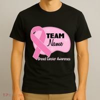 Personalize Team Name Breast Cancer Awareness Custom T-Shirt thumb 3