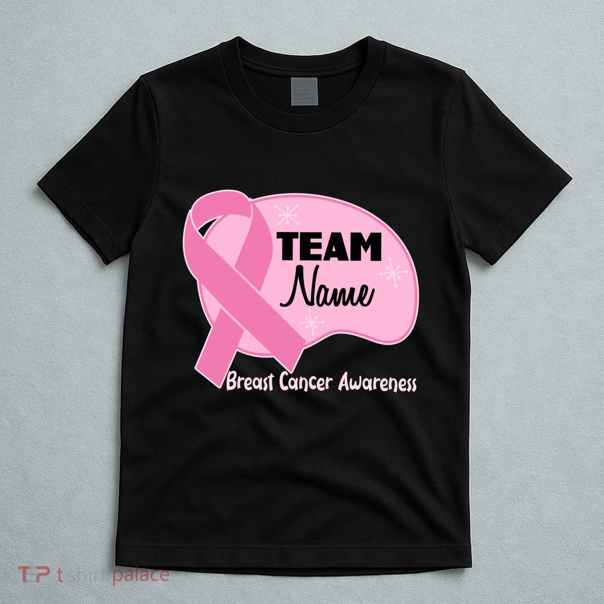Personalize Team Name Breast Cancer Awareness Custom T-Shirt