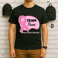 Personalize Team Name Breast Cancer Awareness Custom T-Shirt thumb 6