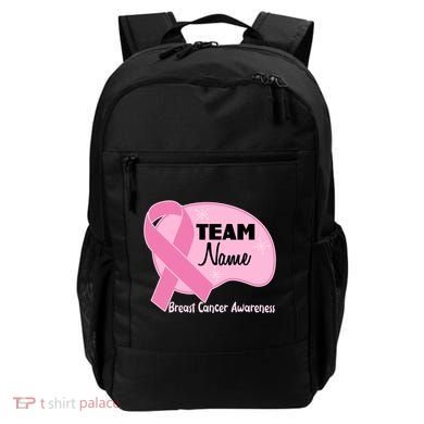 Personalize Team Name Breast Cancer Awareness Custom Backpack