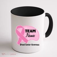 Personalize Team Name Breast Cancer Awareness Custom Coffee Mug thumb 1