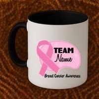 Personalize Team Name Breast Cancer Awareness Custom Coffee Mug thumb 2