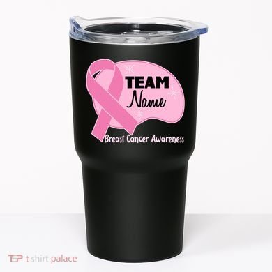 Personalize Team Name Breast Cancer Awareness Custom Tumbler
