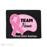 Personalize Team Name Breast Cancer Awareness Custom Mousepad thumb 0