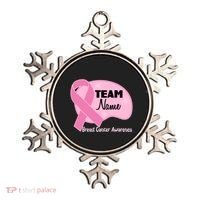 Personalize Team Name Breast Cancer Awareness Custom Ornament thumb 0