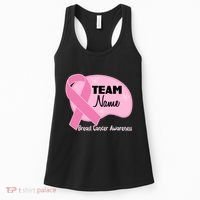 Personalize Team Name Breast Cancer Awareness Custom Women's Tank Top thumb 0