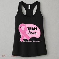 Personalize Team Name Breast Cancer Awareness Custom Women's Tank Top thumb 3