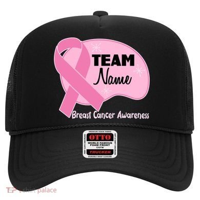 Personalize Team Name Breast Cancer Awareness Custom Hat