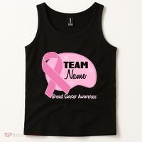 Personalize Team Name Breast Cancer Awareness Custom Tank Top thumb 2