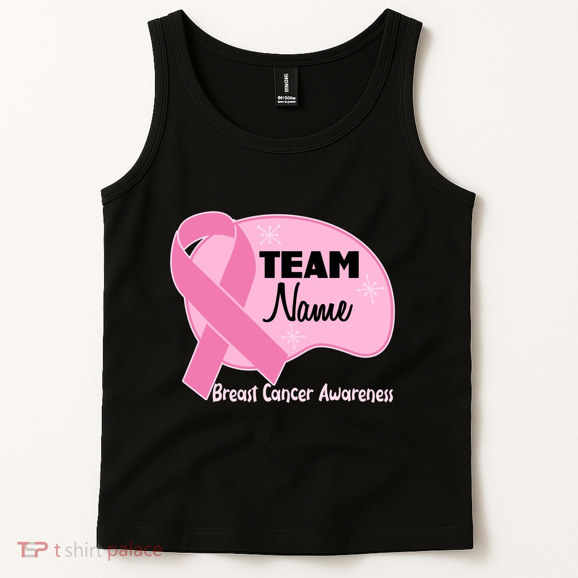 Personalize Team Name Breast Cancer Awareness Custom Tank Top