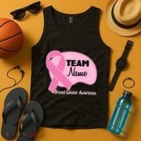 Personalize Team Name Breast Cancer Awareness Custom Tank Top thumb 4