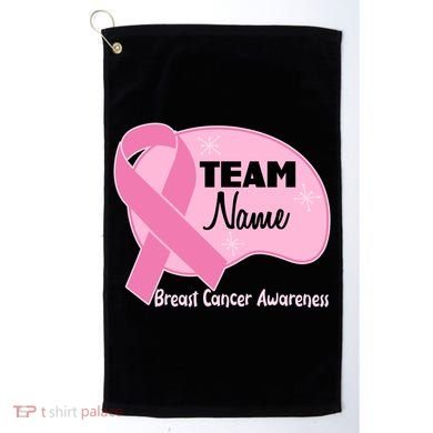 Personalize Team Name Breast Cancer Awareness Custom Golf Towel