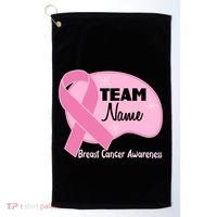 Personalize Team Name Breast Cancer Awareness Custom Golf Towel thumb 0