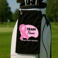 Personalize Team Name Breast Cancer Awareness Custom Golf Towel thumb 2