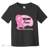 Personalize Team Name Breast Cancer Awareness Custom Toddler T-Shirt thumb 0