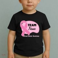 Personalize Team Name Breast Cancer Awareness Custom Toddler T-Shirt thumb 2