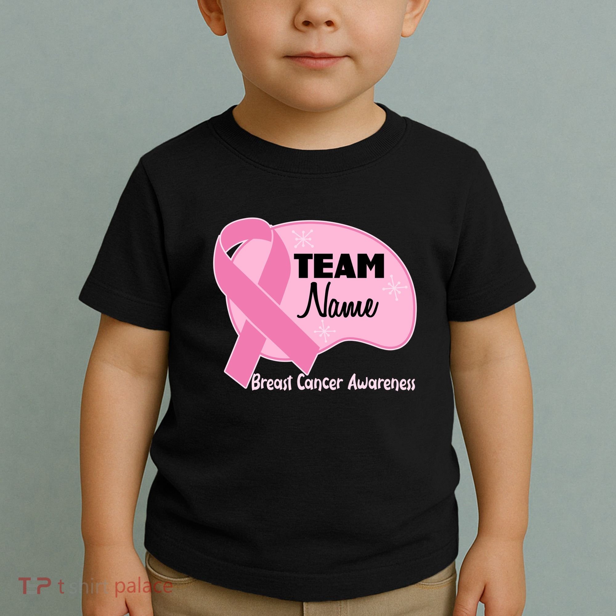 Personalize Team Name Breast Cancer Awareness Custom Toddler T-Shirt