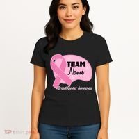 Personalize Team Name Breast Cancer Awareness Custom Women's T-Shirt thumb 4