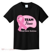 Personalize Team Name Breast Cancer Awareness Custom Kids T-Shirt thumb 0
