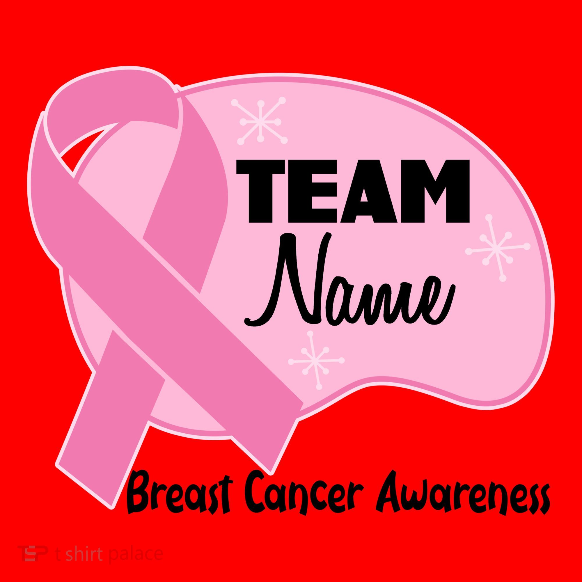Personalize Team Name Breast Cancer Awareness Custom Santa Hat