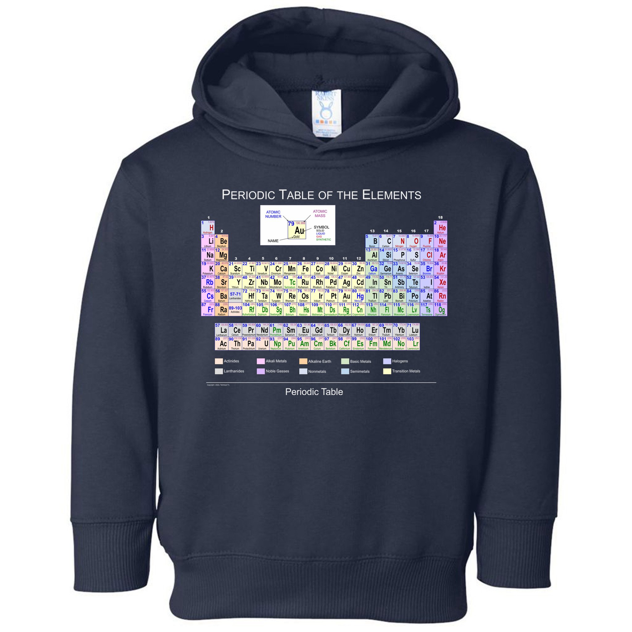 Periodic Table Of The Elements Toddler Hoodie