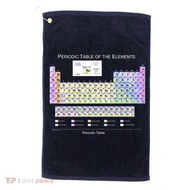 Periodic Table Of The Elements Golf Towel