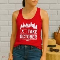 Philly_ Take October Philadelphia Fan Baseball Lovers Women's Tank Top thumb 2