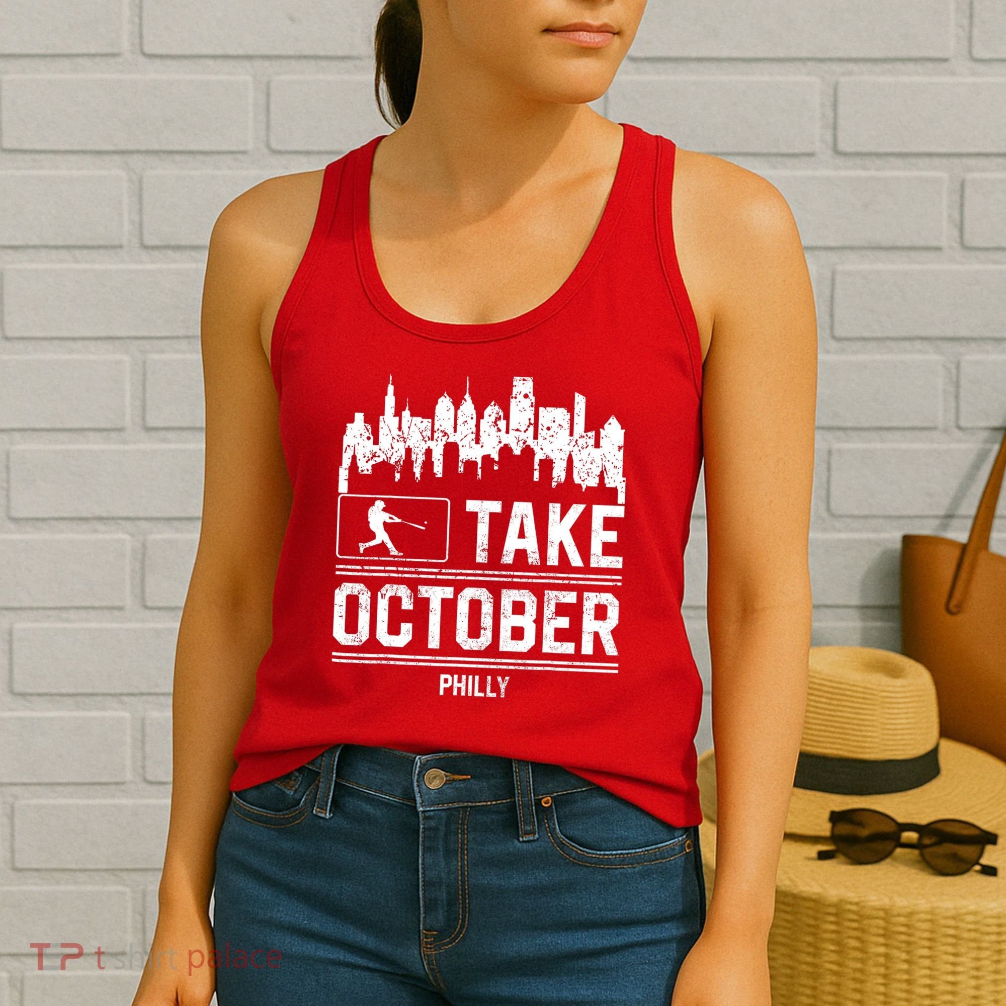 Philly_ Take October Philadelphia Fan Baseball Lovers Women's Tank Top