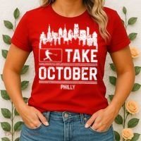 Philly_ Take October Philadelphia Fan Baseball Lovers Women's T-Shirt thumb 2