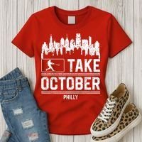 Philly_ Take October Philadelphia Fan Baseball Lovers Women's T-Shirt thumb 3