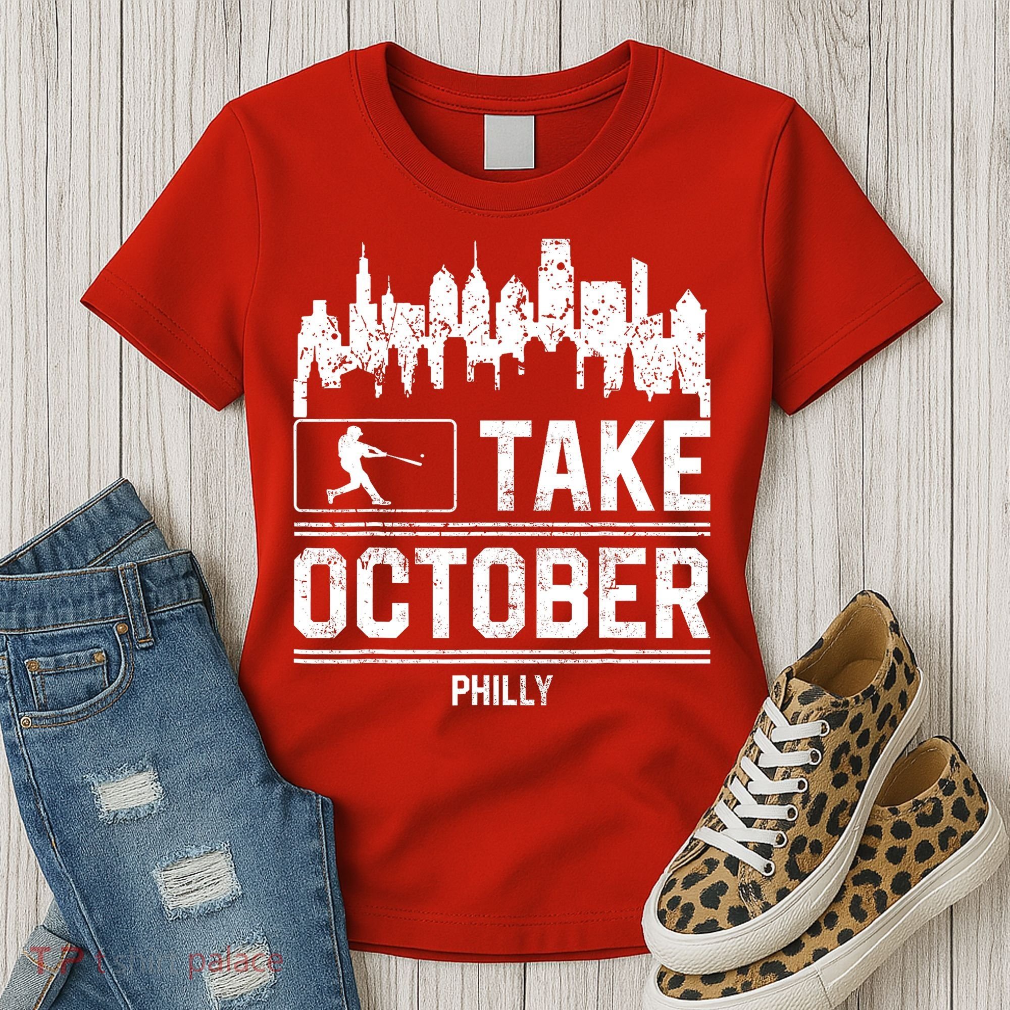 Philly_ Take October Philadelphia Fan Baseball Lovers Women's T-Shirt
