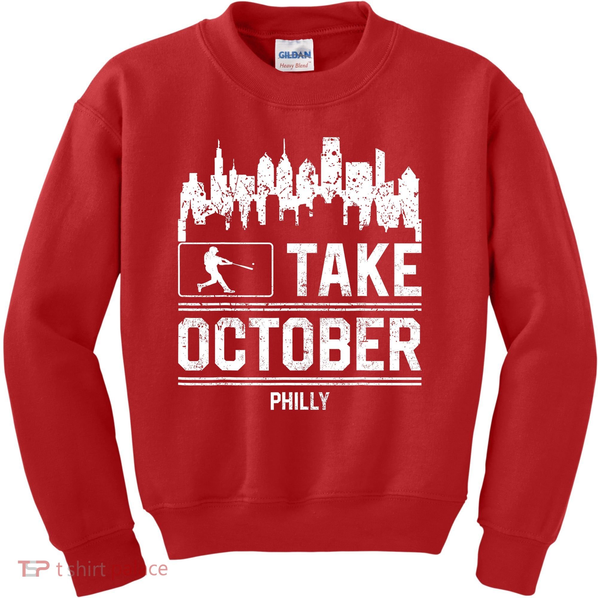 Philly_ Take October Philadelphia Fan Baseball Lovers Kids Sweatshirt
