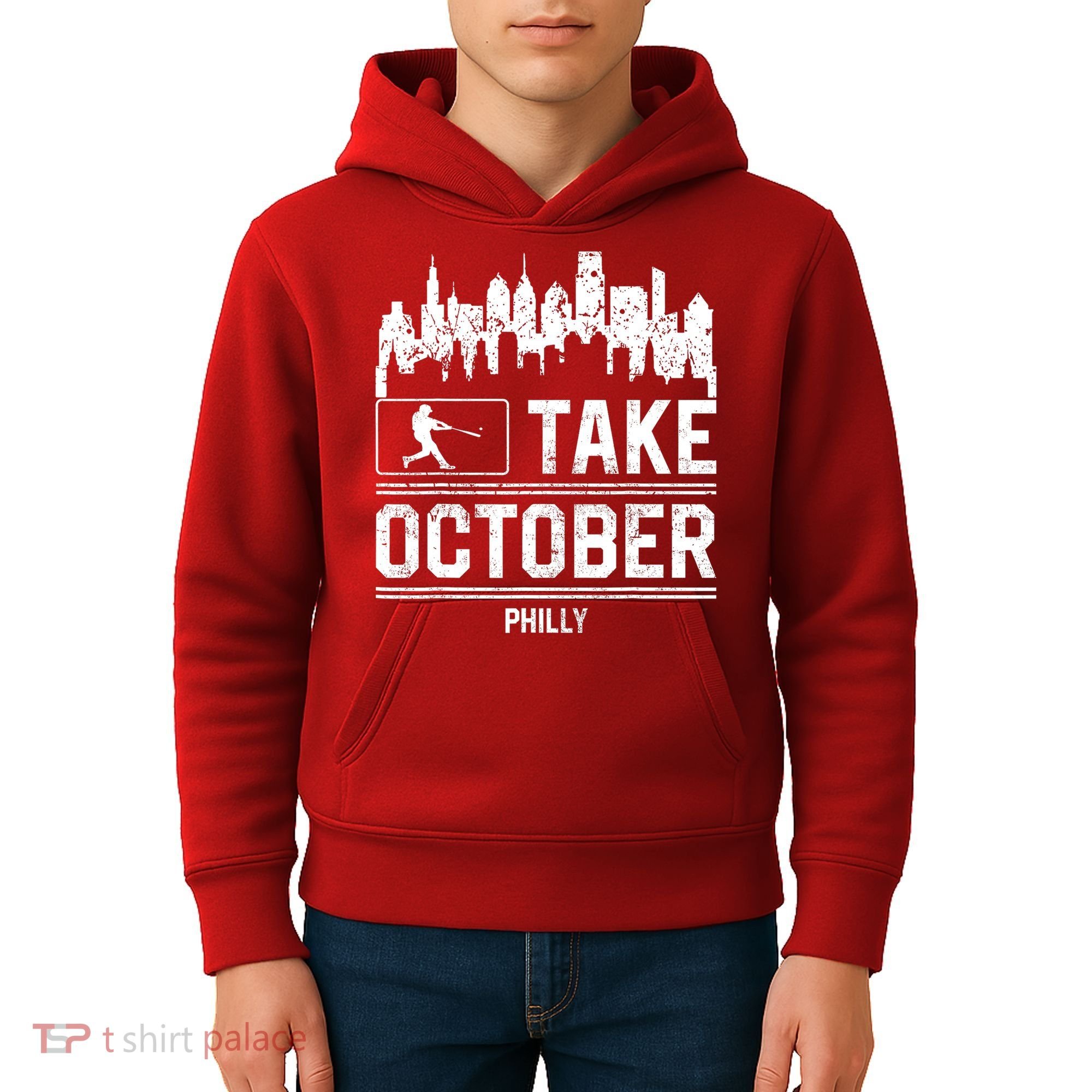 Philly_ Take October Philadelphia Fan Baseball Lovers Kids Hoodie