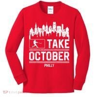 Philly_ Take October Philadelphia Fan Baseball Lovers Kids Long Sleeve Shirt thumb 0