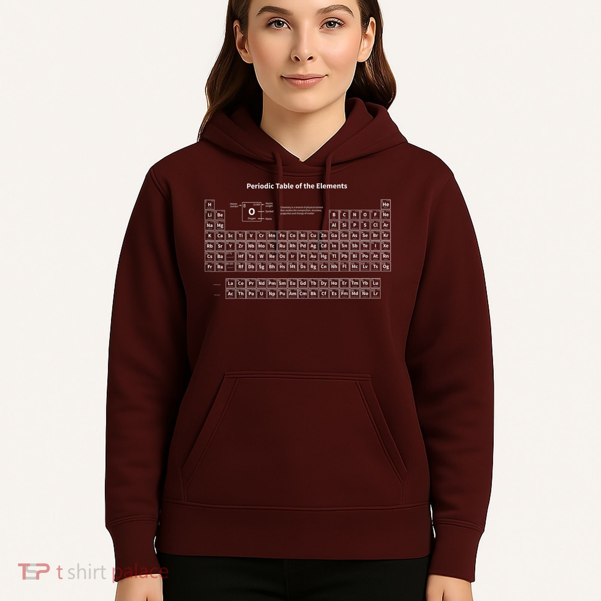 Periodic Table Of The Elements Chemists Nerd Gift Chemistry Hoodie