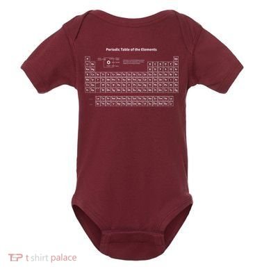 Periodic Table Of The Elements Chemists Nerd Gift Chemistry Baby Bodysuit