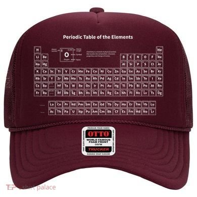 Periodic Table Of The Elements Chemists Nerd Gift Chemistry Hat