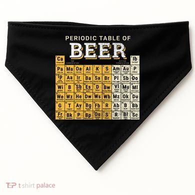 Periodic Table Of Beer Sketch USA-Made Doggie Bandana