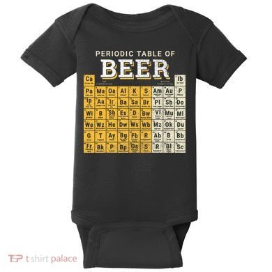 Periodic Table Of Beer Sketch Baby Bodysuit