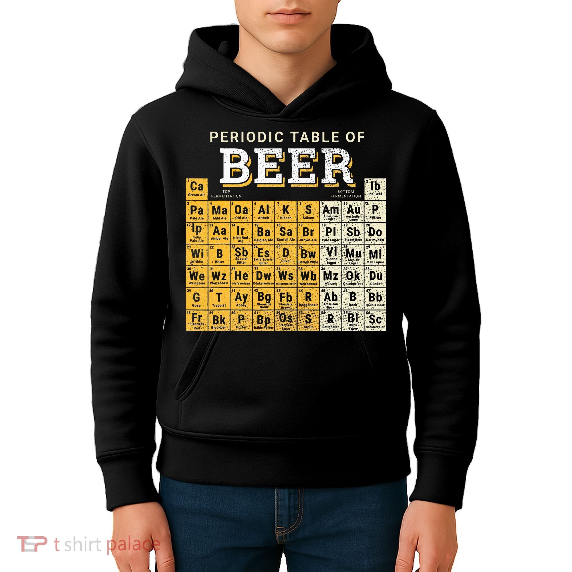 Periodic Table Of Beer Sketch Kids Hoodie