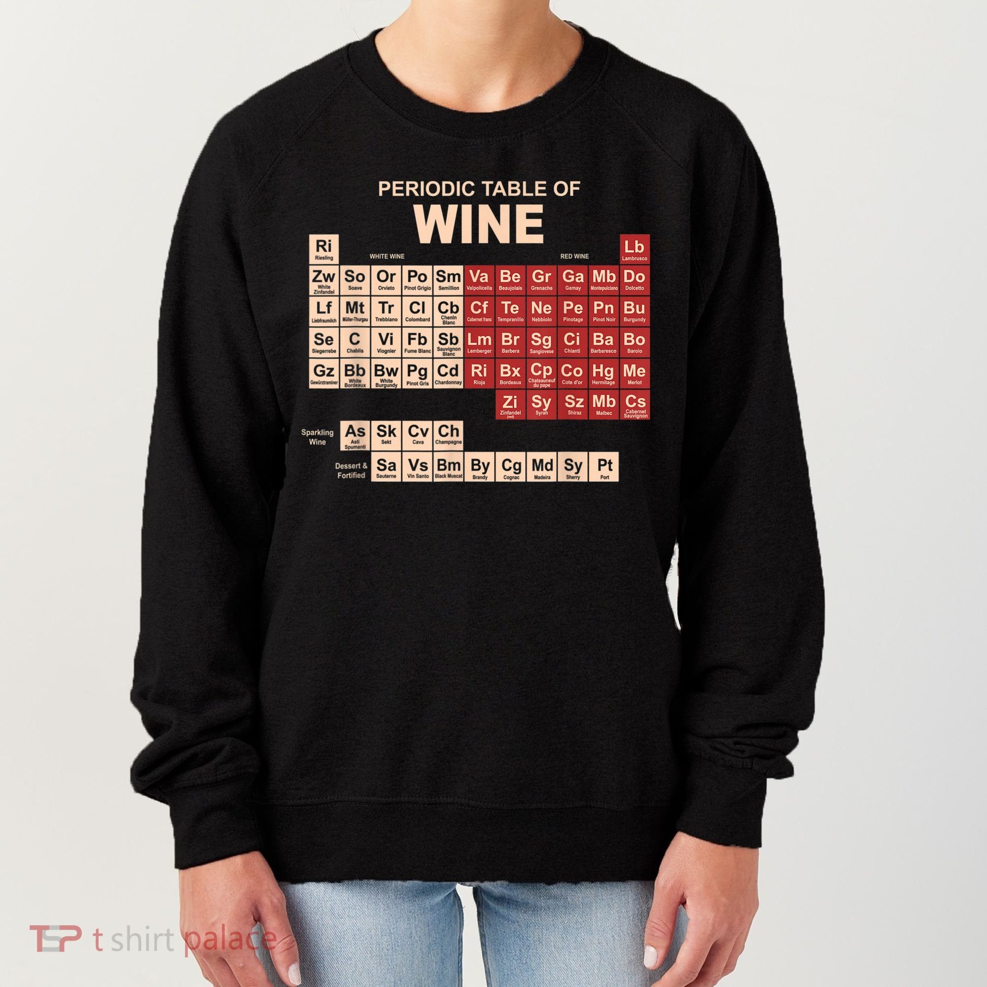 Periodic Table Of Wine Chemistry Periodic Table Geek Nerd Women's Sweatshirt