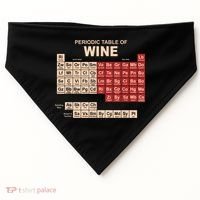 Periodic Table Of Wine Chemistry Periodic Table Geek Nerd USA-Made Doggie Bandana thumb 0