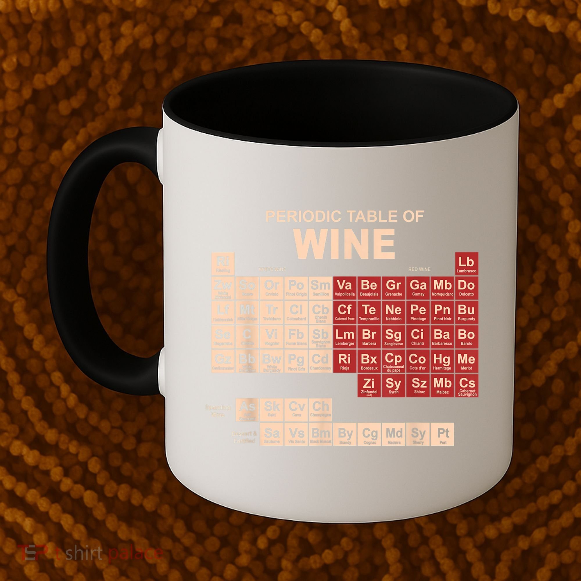 Periodic Table Of Wine Chemistry Periodic Table Geek Nerd Coffee Mug