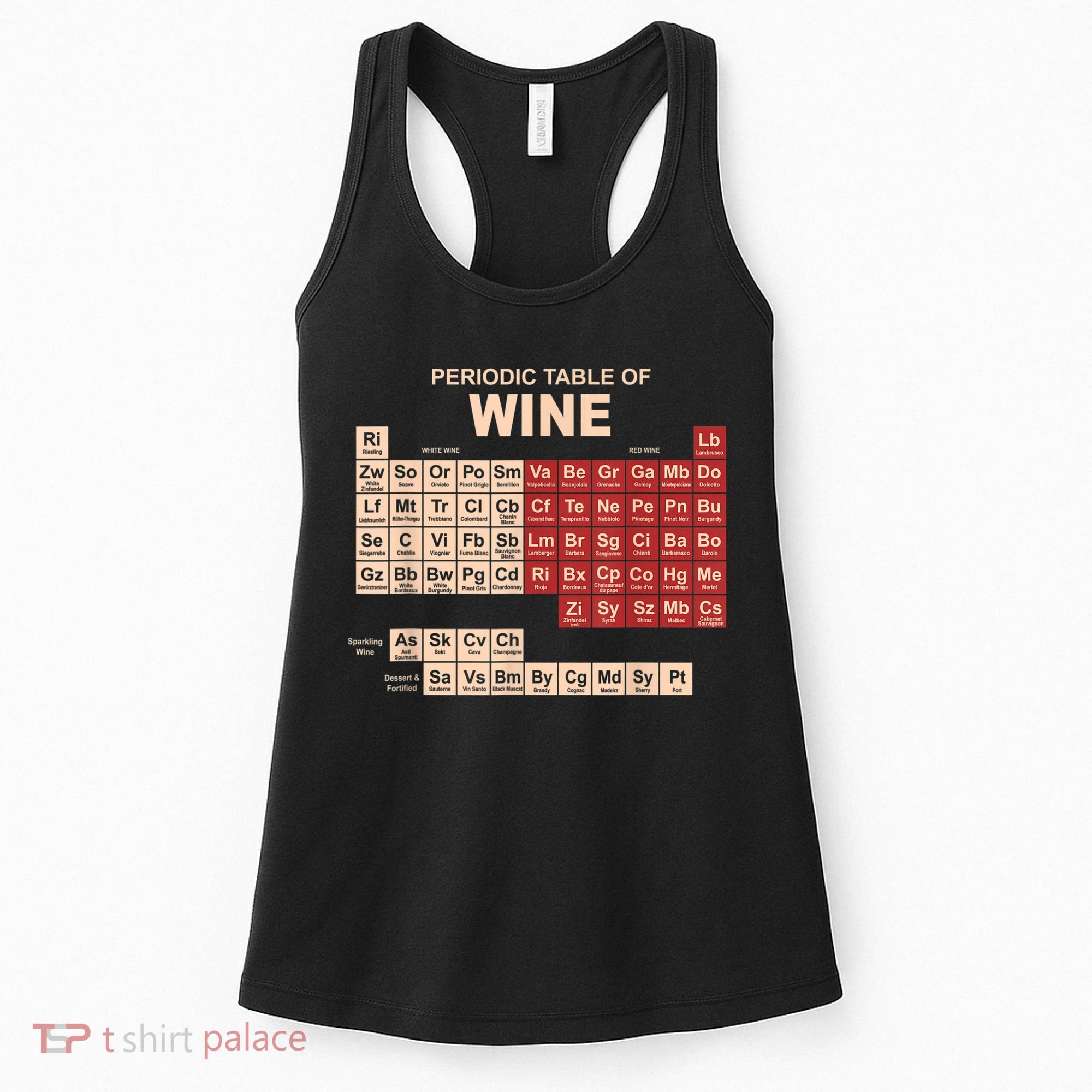 Periodic Table Of Wine Chemistry Periodic Table Geek Nerd Women's Tank Top
