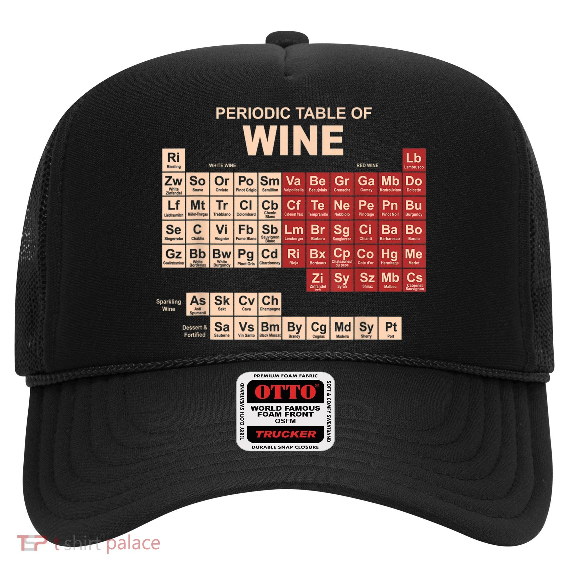 Periodic Table Of Wine Chemistry Periodic Table Geek Nerd Hat