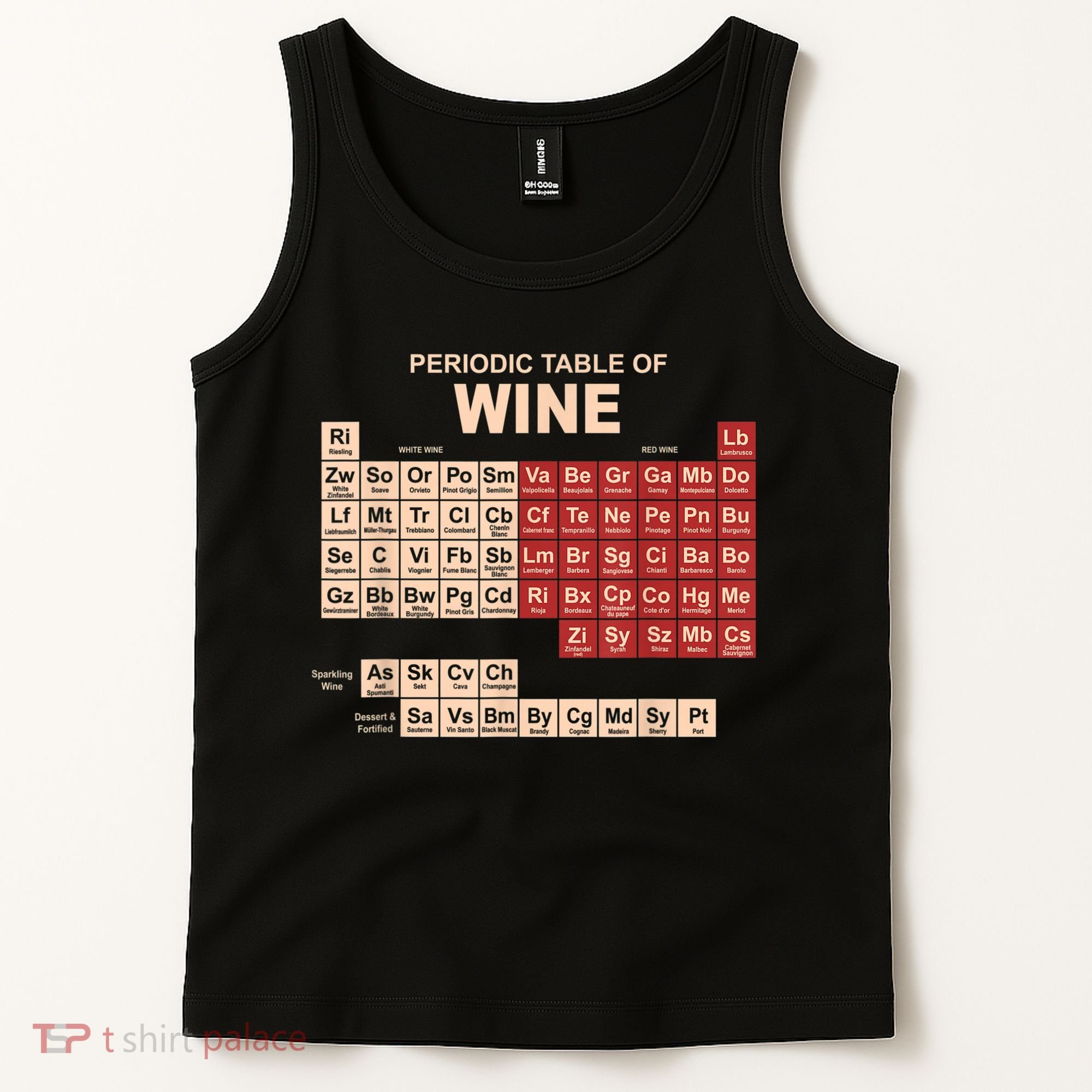 Periodic Table Of Wine Chemistry Periodic Table Geek Nerd Tank Top