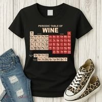 Periodic Table Of Wine Chemistry Periodic Table Geek Nerd Women's T-Shirt thumb 3