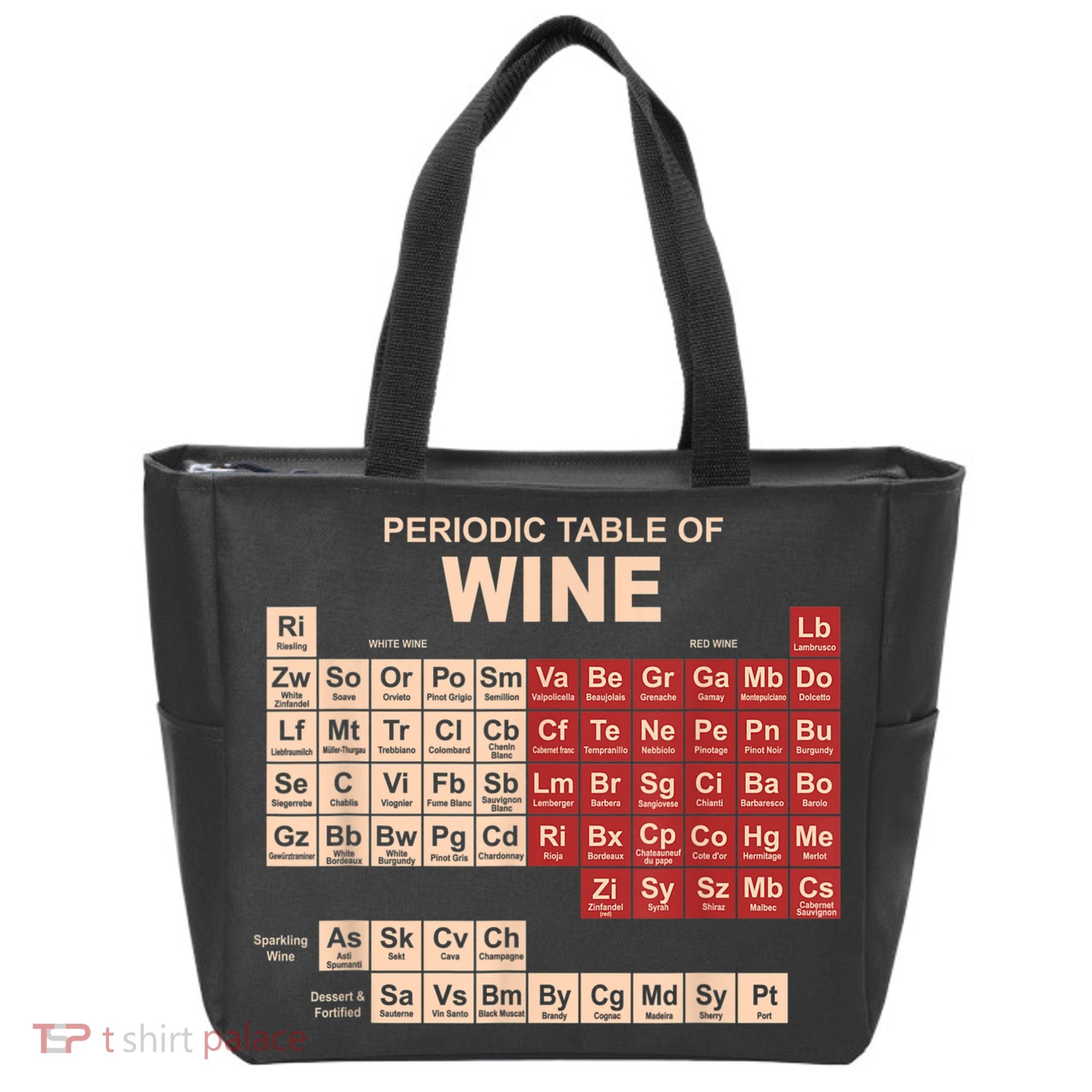Periodic Table Of Wine Chemistry Periodic Table Geek Nerd Tote Bag